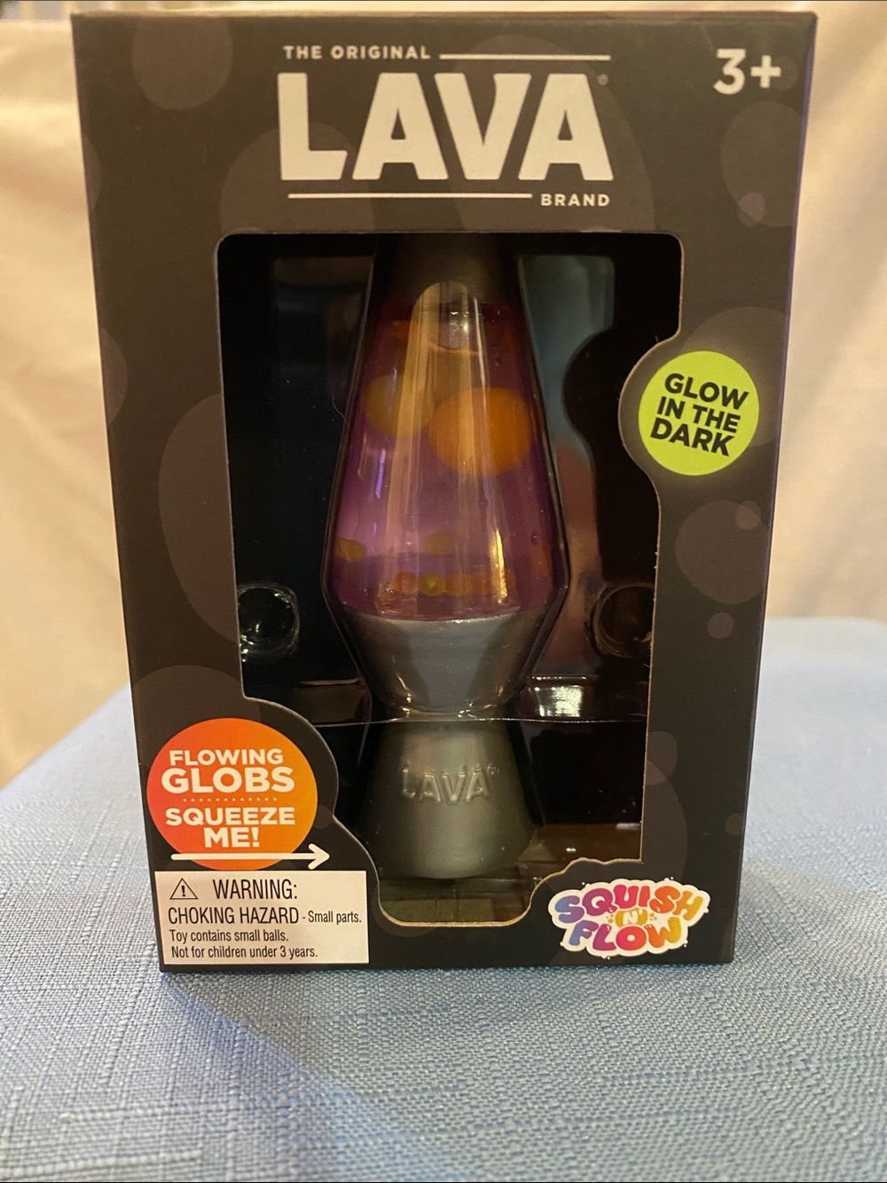 Schylling Lava Squish N Flow Squishy NeeDoh Glow In Lava Lamp New - Pink